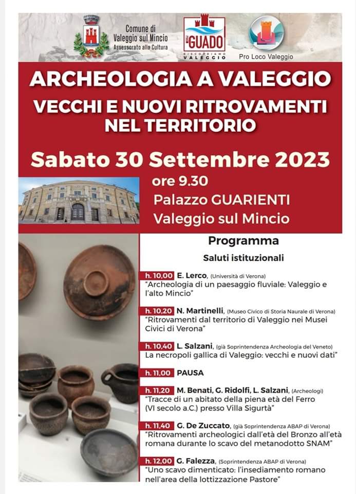 Archeologia a Valeggio- Vecchi e nuovi ritrovamenti nel territorio.